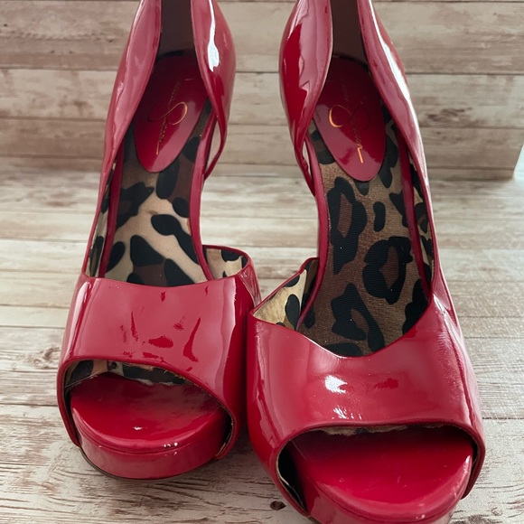 Red Jessica Simpson High Heels - Picture 4 of 6